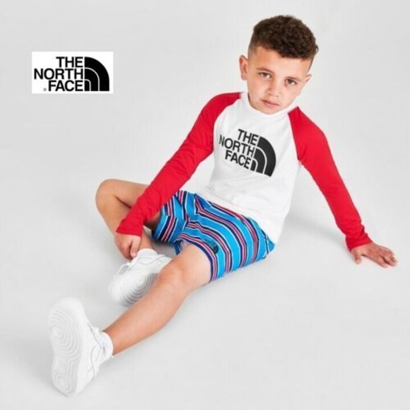 NWT $50 THE NORTH FACE Toddler Little Kid 5T Long-Sleeve Top & Shorts Set UPF 50 - Picture 1 of 11